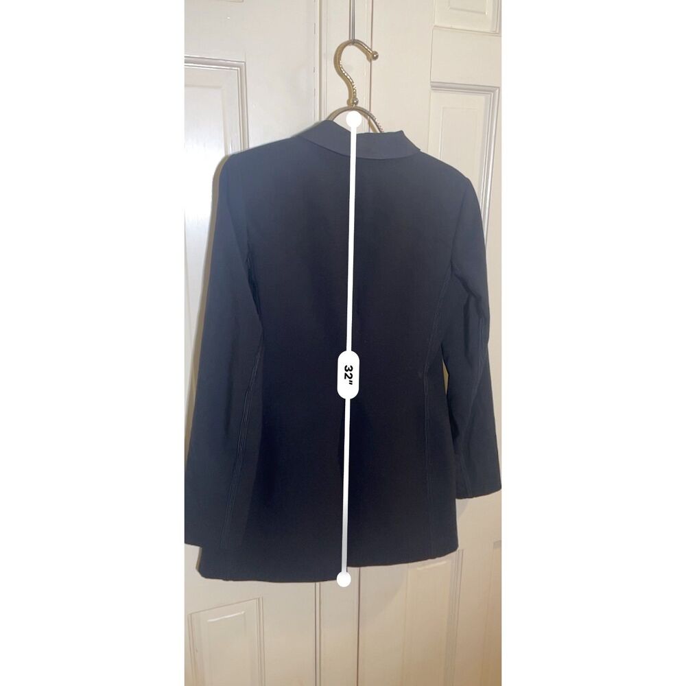Calvin Klein 2P Single Button Tailored Blazer Lace Accent Back Gold Hardware
